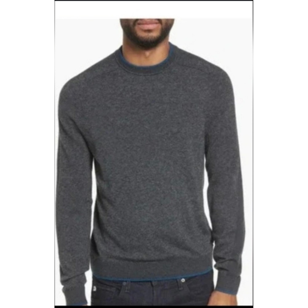 Ted Baker London Mens Grey Wool Blend Crew Neck Sweater Size 4‎